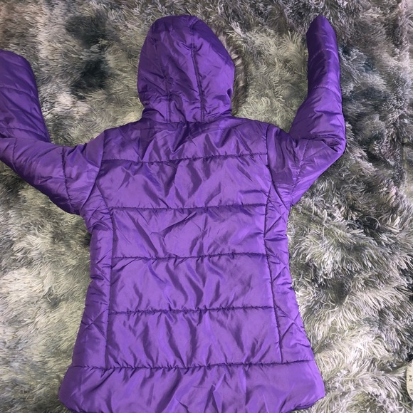 Girls Size L 14 | R 1881 by S.Rothschild | Purple Jacket with Gray Faux Fur Trim - Picture 2 of 9